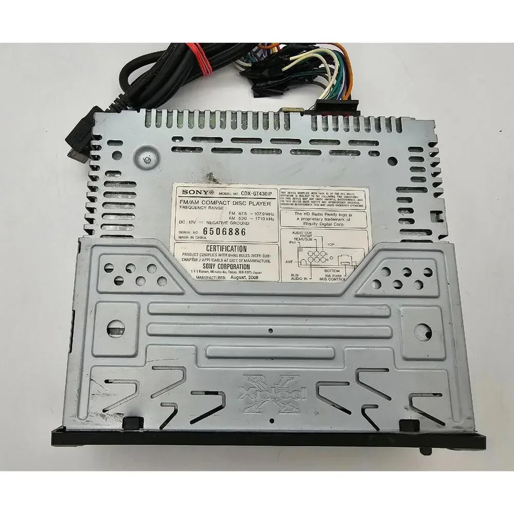 Sony CDX-GT420IP Car CD Player AUX UNTESTED PARTS ONLY Missing Faceplate panel